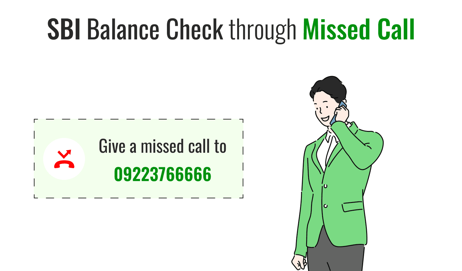 SBI Balance Check through Missed Call